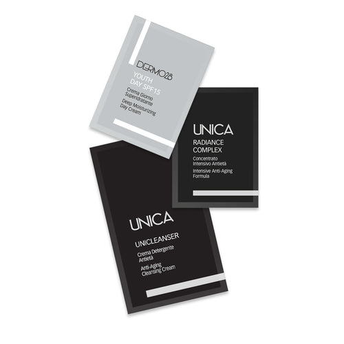 🎁 Pelle matura: Unicleanser 5 ml, Radiance Complex 1 ml, Youth Day SPF15 2 ml (100% off)