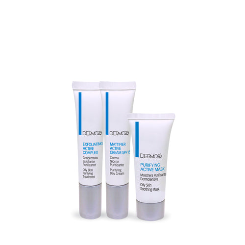🎁 Pelle impura (Deluxe): Exfoliating Active Complex, Purifying Active Mask, Mattifier Active Cream (100% off)